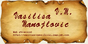 Vasilisa Manojlović vizit kartica